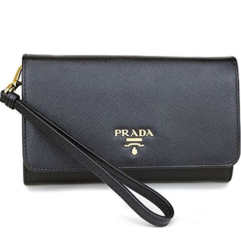 prada 1m1438|Peonia Saffiano Metal Leather Wristlet Wallet 1M1438.